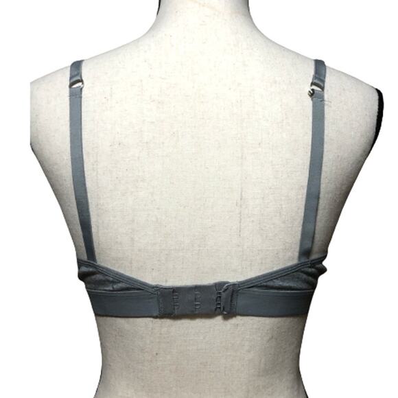 Lively Push Up Bra 36B Gray The Wireless Convertible Adjustable Straps Padded - Picture 2 of 8